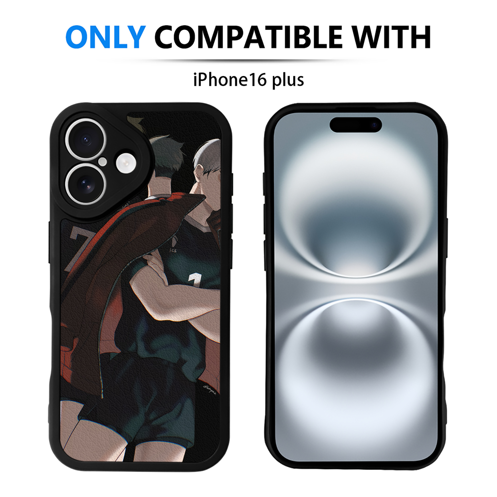 （画像用） ハイキュー!! Haikyu!! 【iPhone 16シリーズ対応】シリコンスマホケース（レザー調） 材質：シリコン